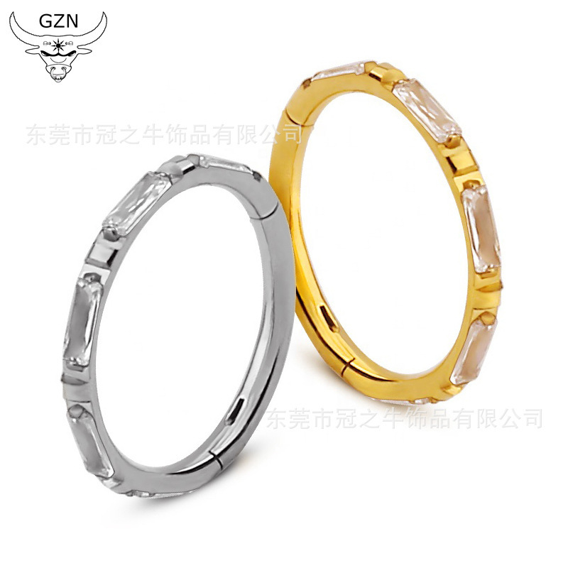 The crowned cow ASTM F-136 titanium alloy with a piercing earring ring lips, cartilage nail factory.