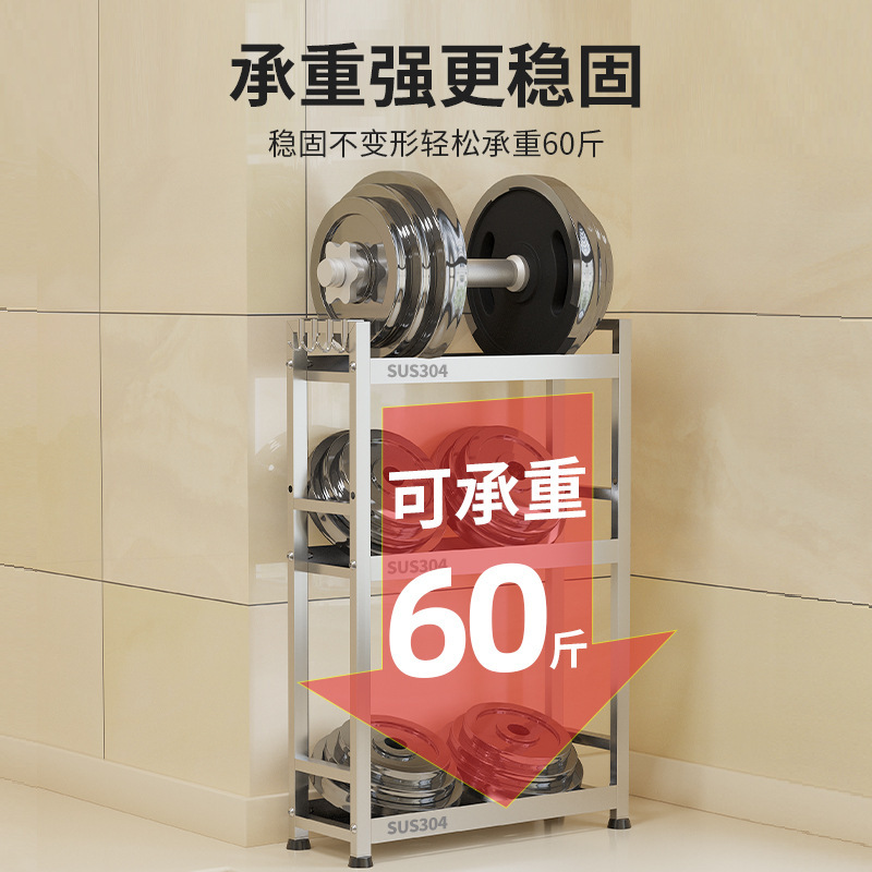 304 ngăn tủ thép không rỉ cho nhà bếp đầy đủ chức năng với giá treo bảng.