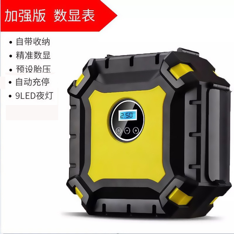Một chiếc xe mới chở một máy bơm sạc điện, một máy bơm giảm áp xách tay, và nạp năng lượng điện thấp.