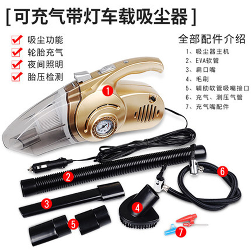 Một máy hút bụi bằng máy hút bụi chạy bằng phương tiện giao thông với một nguồn ánh sáng hai chiều bằng bốn rưỡi.
