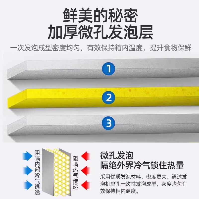 AUX/奧克斯雙門三門小型中性小冰箱冷藏冷凍電冰箱家用租房宿舍