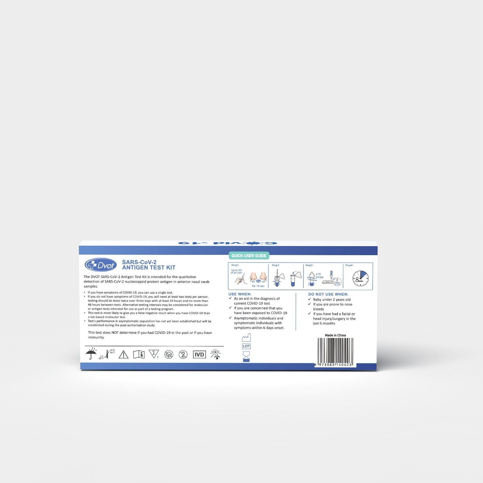 跨境英文版新冠抗原試劑盒鼻咽自測SARS-CoV-2 ANTIGEN TEST KIT