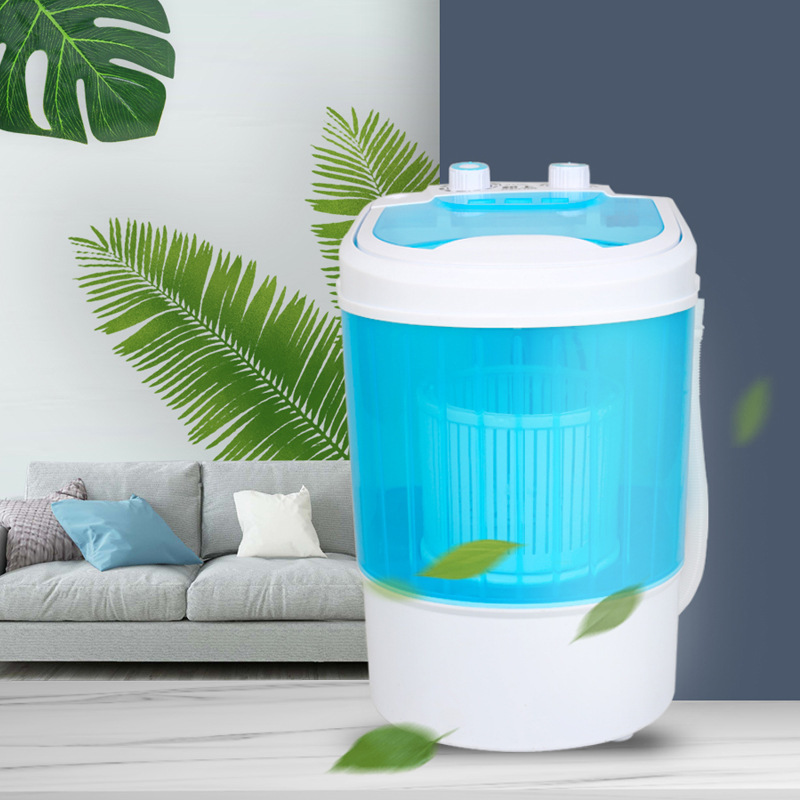 Một máy giặt nhỏ, 110V, vân vân, với một máy giặt bán miệng trong một thùng đơn.