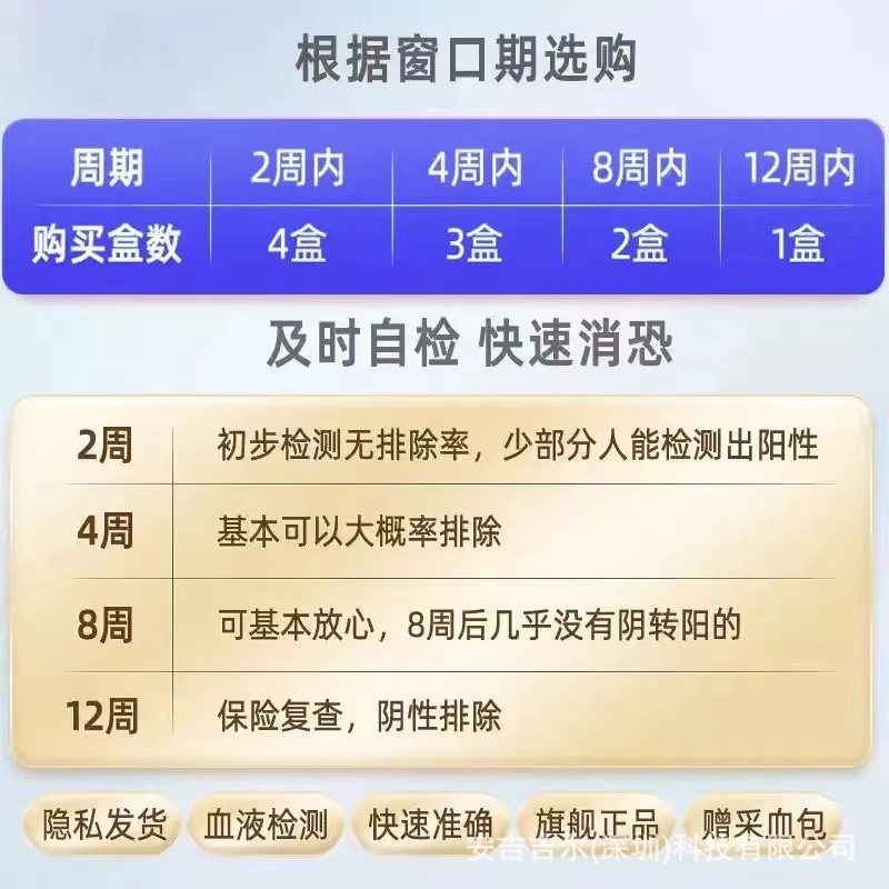 雅培hiv試劑盒hiv檢測紙艾滋病診斷試劑盒艾滋病毒檢測測試紙血液