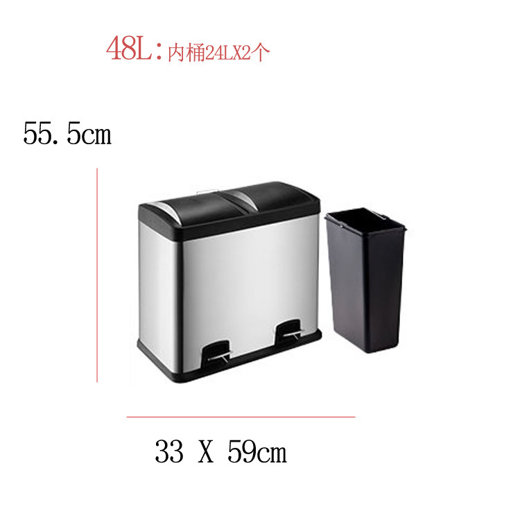 48L Gia đình đôi-Chamber bị phân biệt chủng tộc khách sạn ngoài trời rác thải thép không gỉ có thể làm ô uế Bắc Kinh