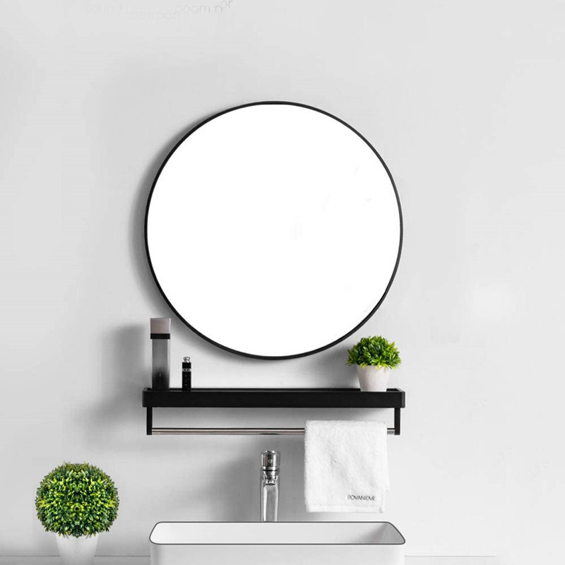 Japanese short bathrooms ins wind frames round bathroom mirrors