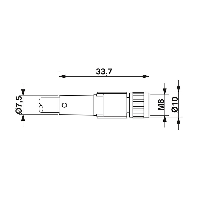 เซ็นเซอร์ฟีนิกซ์/ implementer สาย SAC-4P-1, 5-PUR/M 8FS 1681842 เชื่อมต่อไฟฟ้า