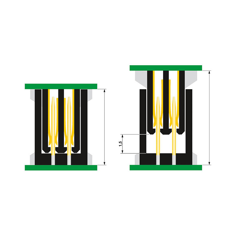 ฟีนิกซ์แบบ SMD 50 บิต การเชื่อมต่อเข็ม - FP 1, 27/50-MV 1, 75–1744943