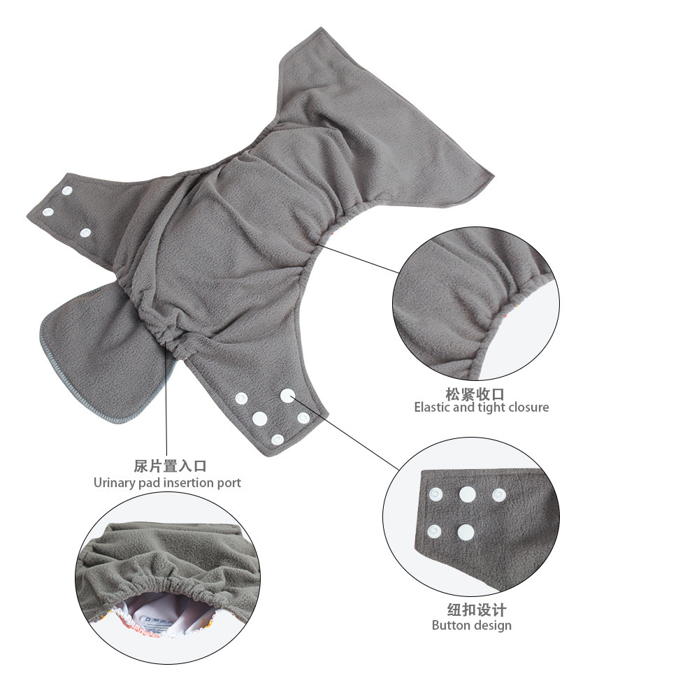 寶寶訓練褲跨境熱賣三條裝可洗竹炭防水防側漏嬰兒布尿褲diaper