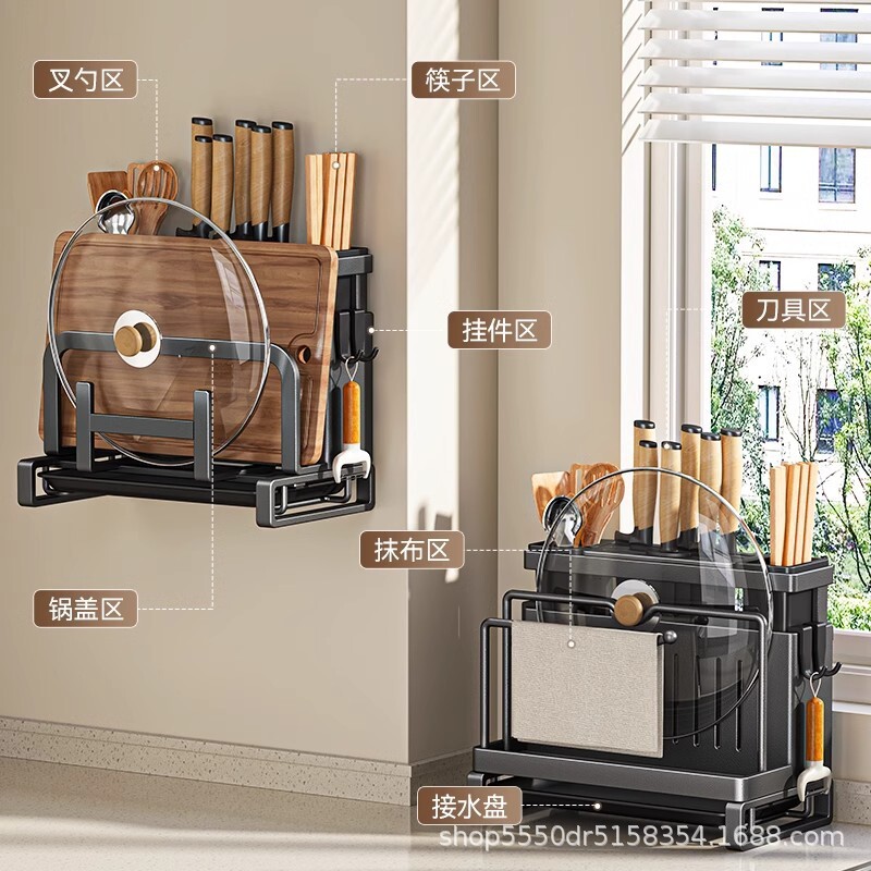 Bộ đồ dùng nhà bếp bằng thép không gỉ gắn trên đũa đa năng và tụy
