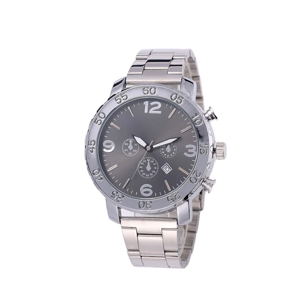 The factory customised the man's watch and the waterproof steel belt calendar.