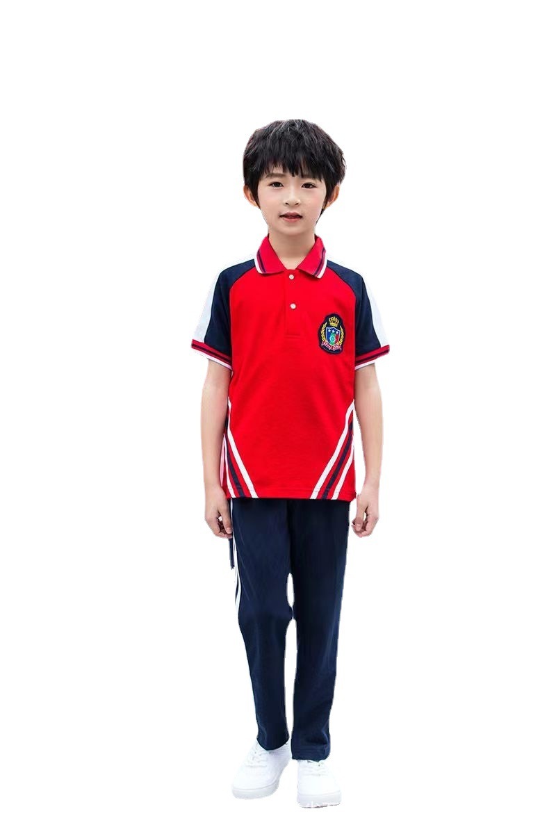 Bộ dụng cụ thể thao mùa hè cho học sinh trung học với tay áo ngắn