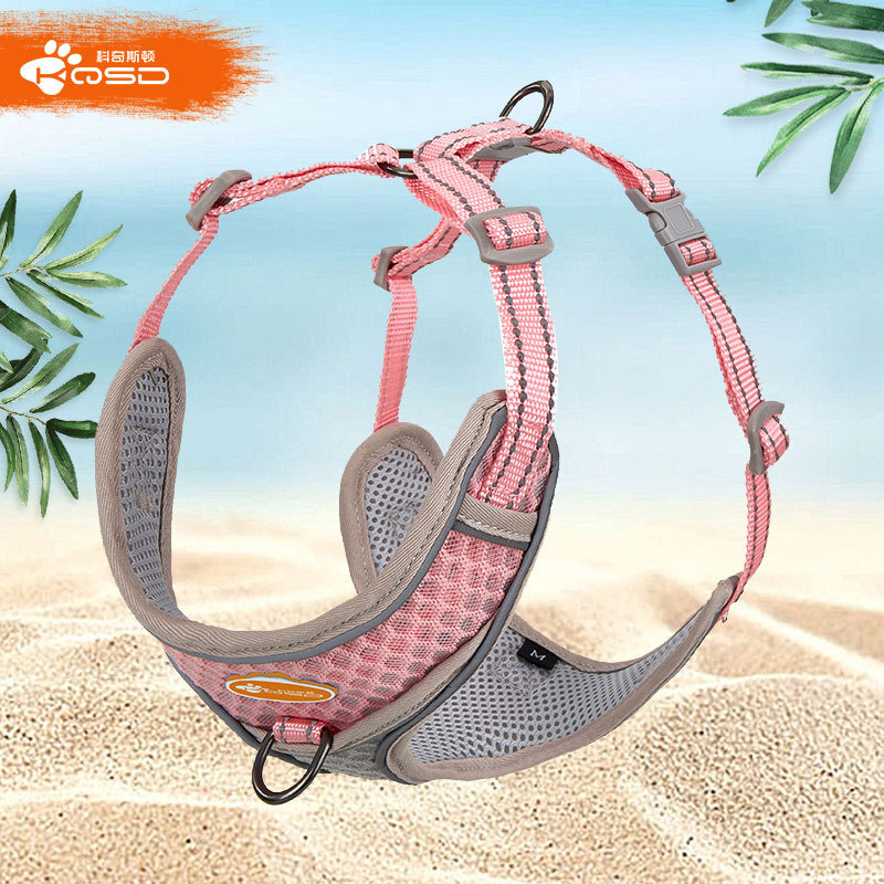 A new Amazon pet tow rope reflecting a pneumatic respiration of a vest on the back of the chest.