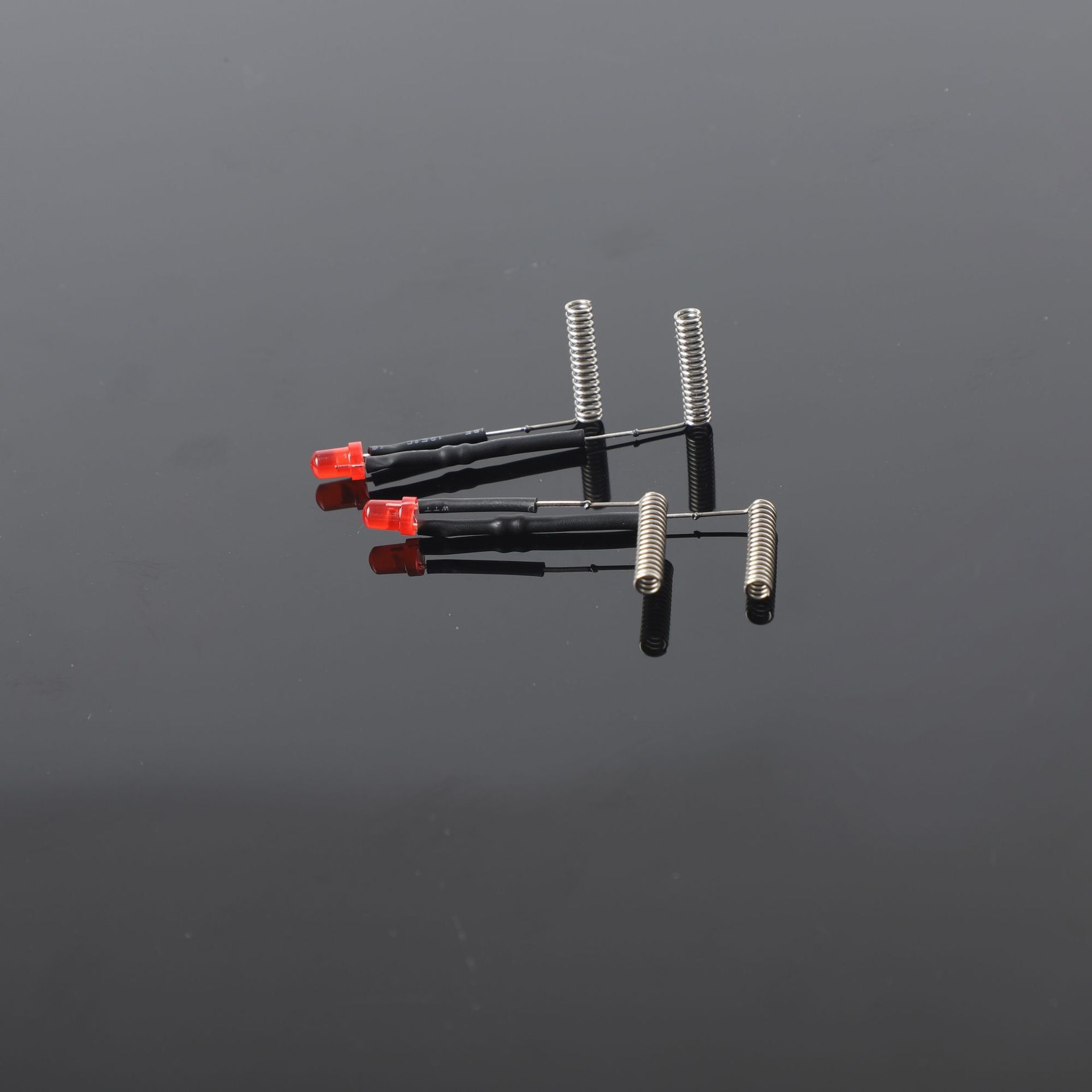 F3 red hair + spring luminous diode straw hat light ted signal 3 mm straight into 2nd tube