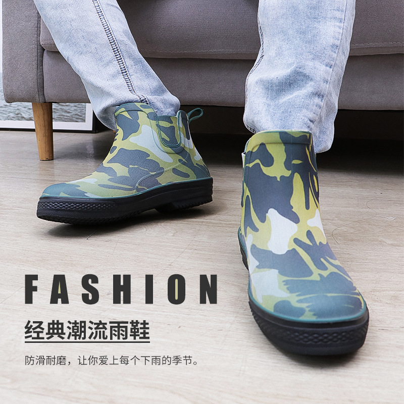 Rainshoes cho những người đàn ông không thấm nước và chống nước trượt và đánh cá ngoài trời để giữ ấm giày và giày mềm.