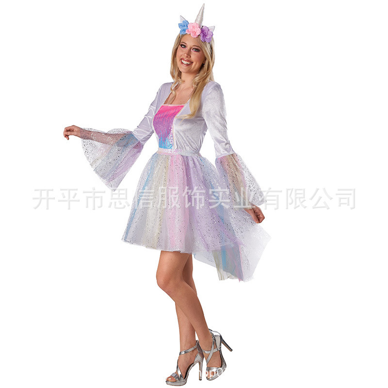 Bộ váy kỳ lân trưởng thành, cô gái váy Halloween...