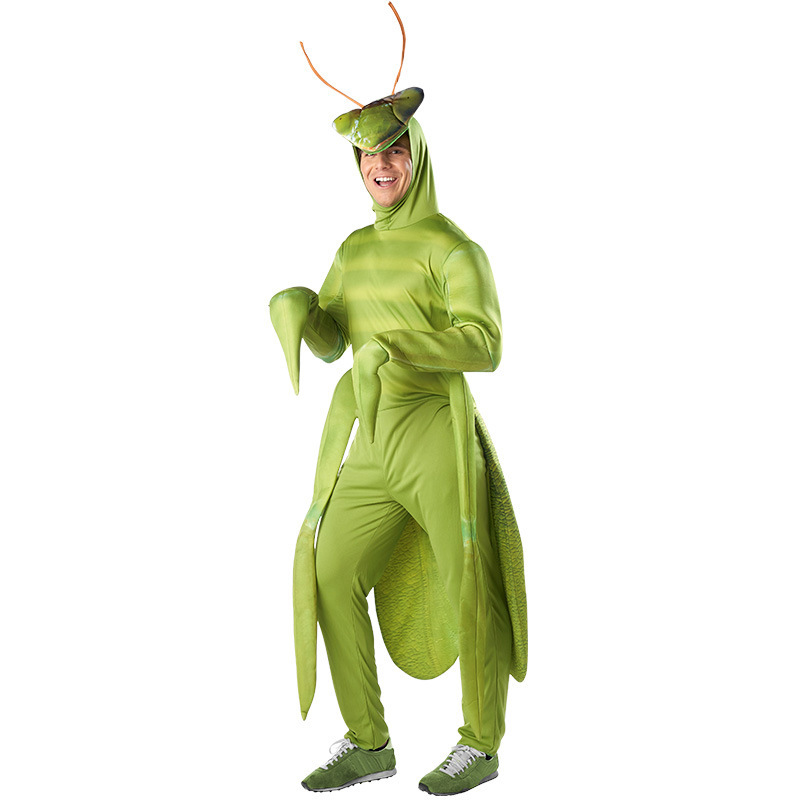 A new Halloween adult Mantis costume, a cosplay-playing male stage party costume.