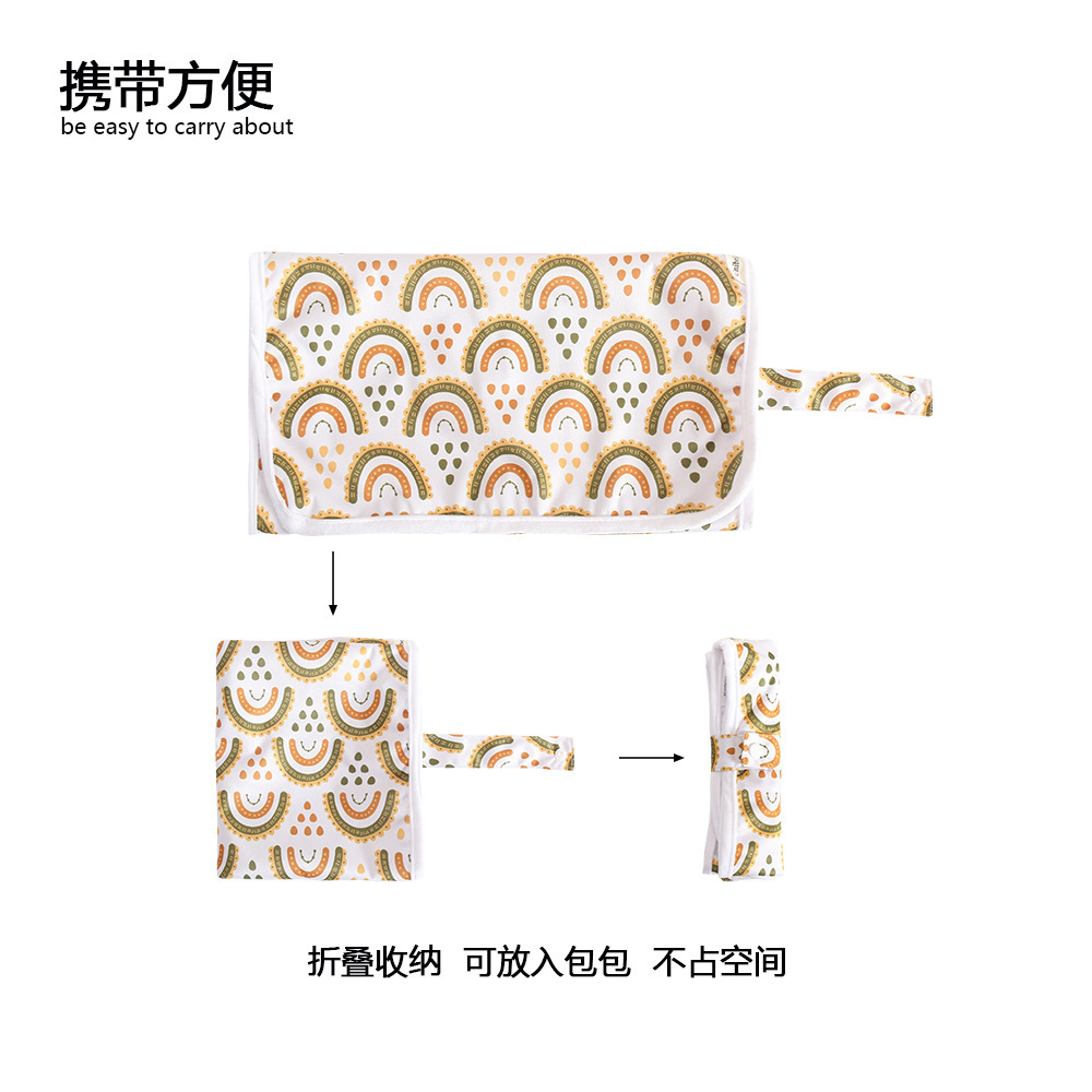 新款嬰兒隔尿墊防水可洗數碼印花透氣兒童隔尿墊巾寶寶尿牀隔尿毯