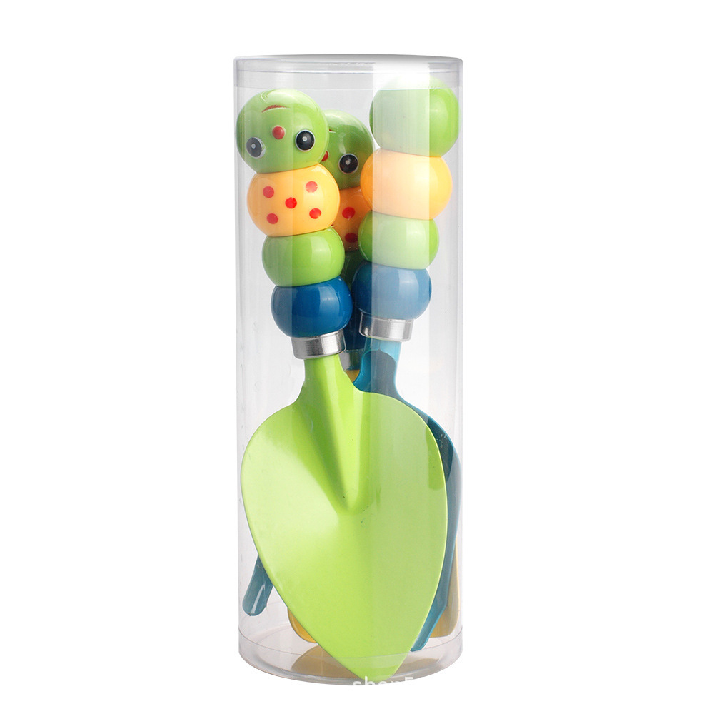Ba bộ vườn mini-save cho trẻ em với các công cụ làm vườn sâu bọ