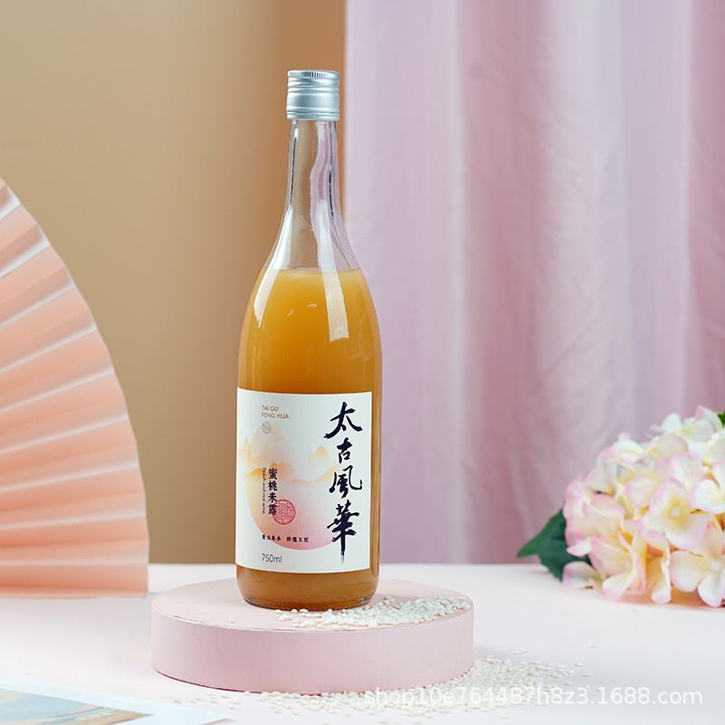 米酒飲料批發果酒蜜桃米露甜酒米釀醪糟女士糯米酒月子米酒