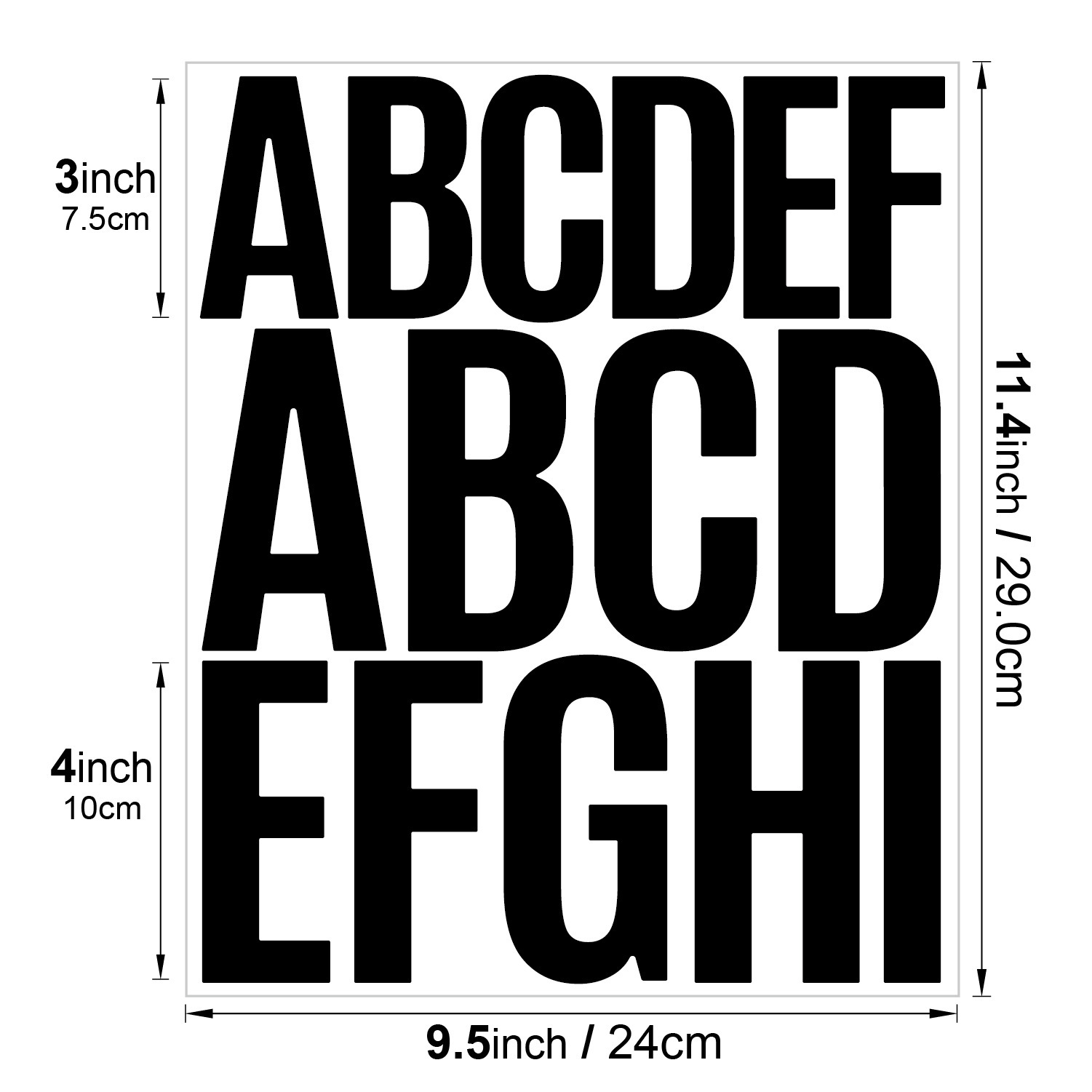 nhãn chữ cái 3+4", trang trí các chữ cái số Đảng, thư không thấm nước.