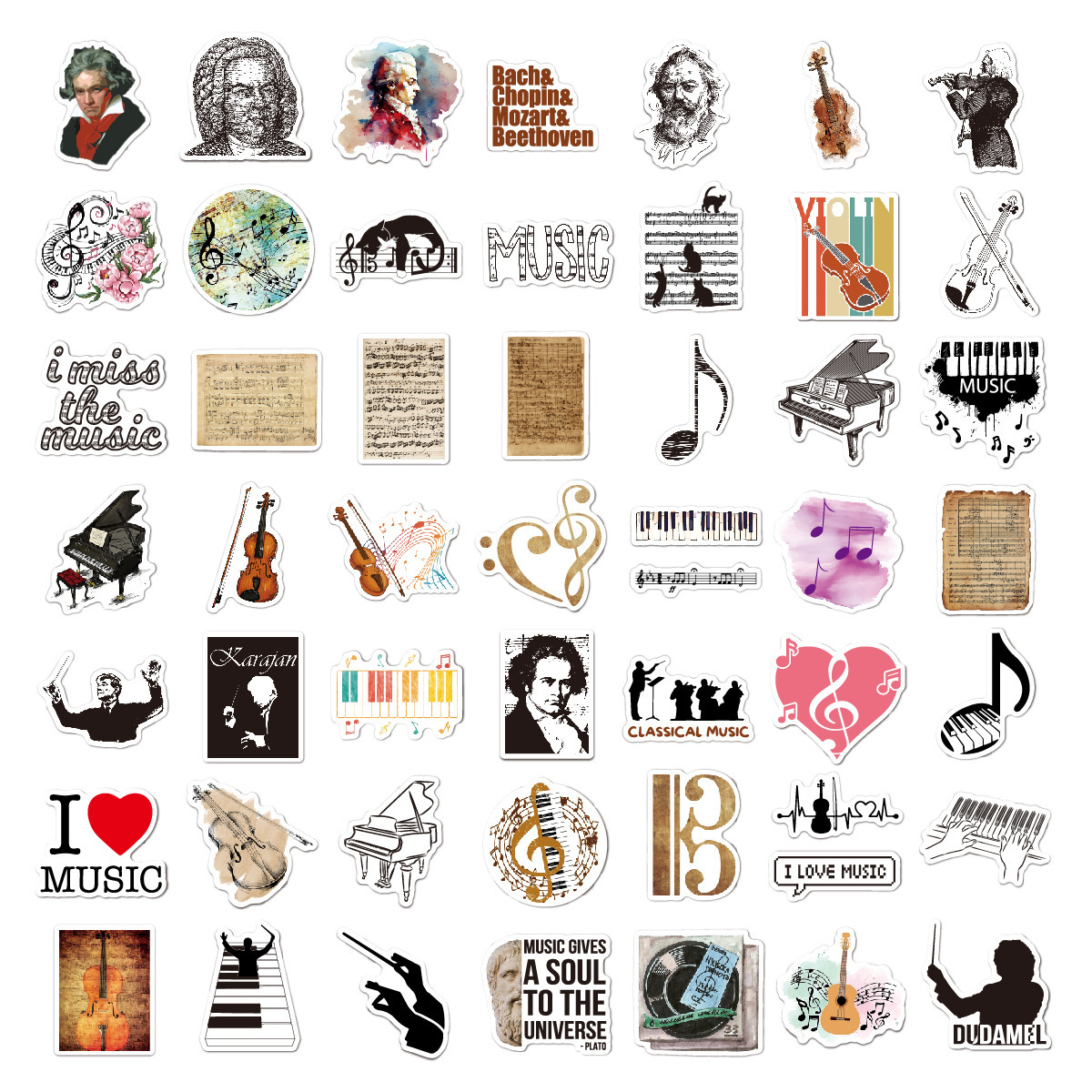 50 nhãn hiệu nhạc phẩm của nhạc cụ Beethoven Bahmozat, và một nôi của các nhãn hiệu nhạc cổ điển.