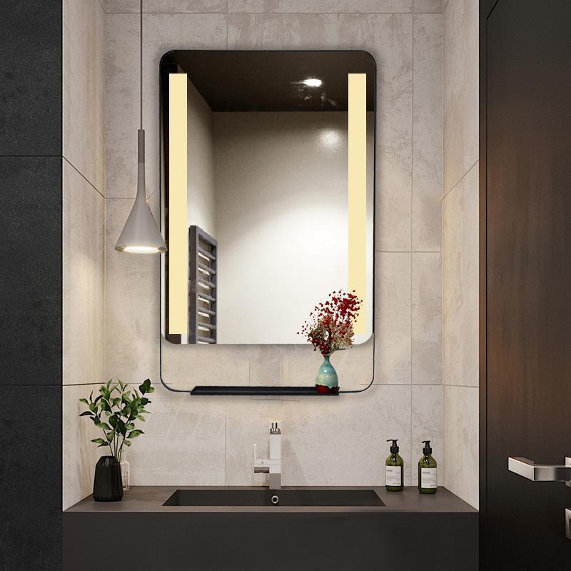 Stainless steel frame high-end toilet mirror wall long-form mirror bathroom mirror mirrors