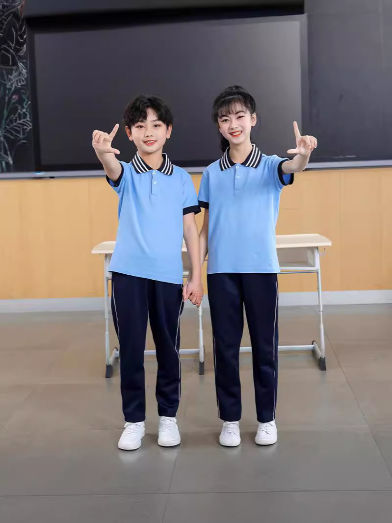 Đồng phục học sinh mùa hè cho trẻ em học, đồ giải trí 2 phần cho học sinh trung học, áo bông