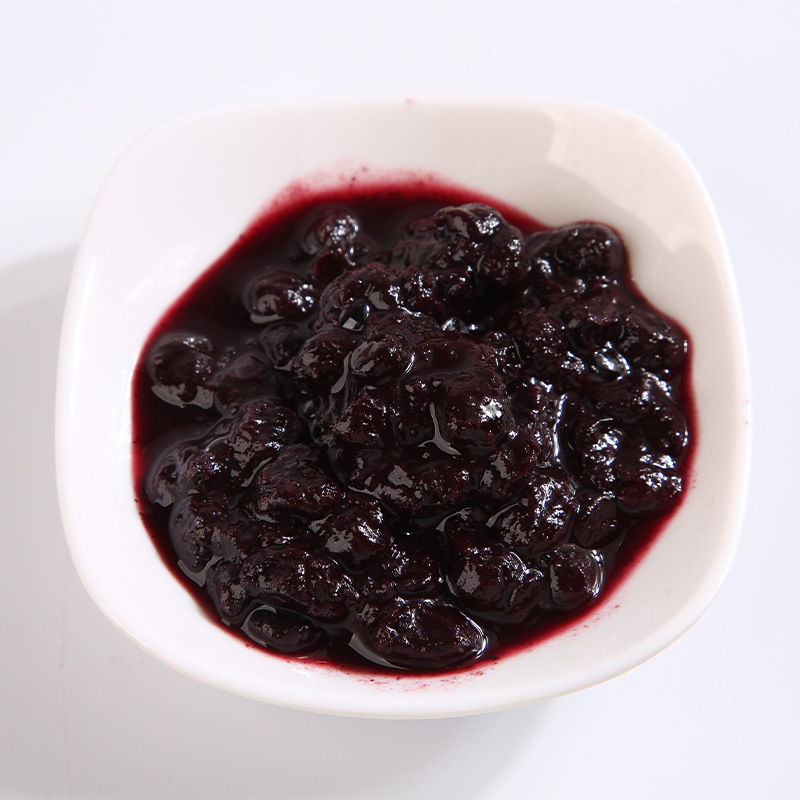 Scratch toast with blueberry sauce.