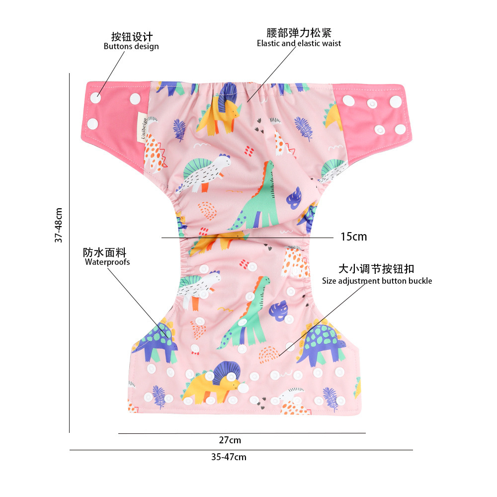 寶寶訓練褲跨境熱賣三條裝可洗竹炭防水防側漏嬰兒布尿褲diaper