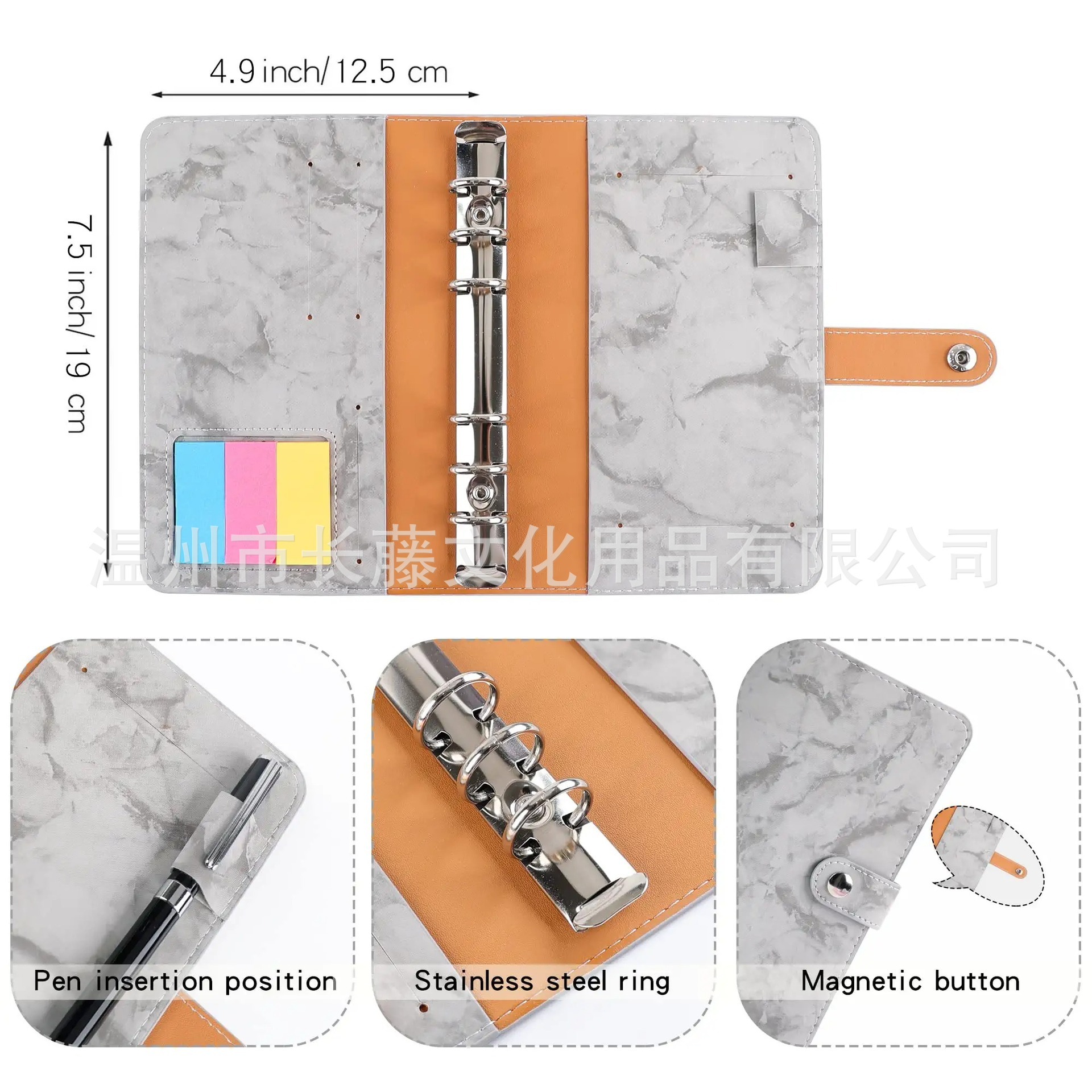 Một cuốn sách đầu tiên về ngân sách tiền mặt được ký trên băng dán PU Leather để cải tạo thương mại nước ngoài