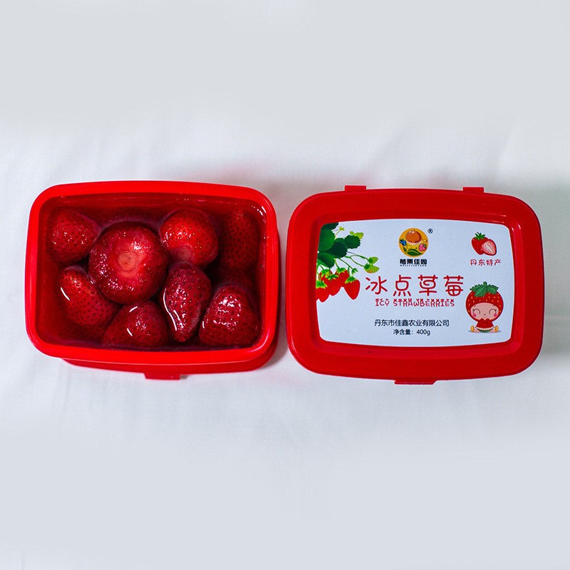 Net-fresh goods, frozen, ice-free strawberry fruit, fresh, frozen cream, and Danton, 99 strawberry raw snack jars.