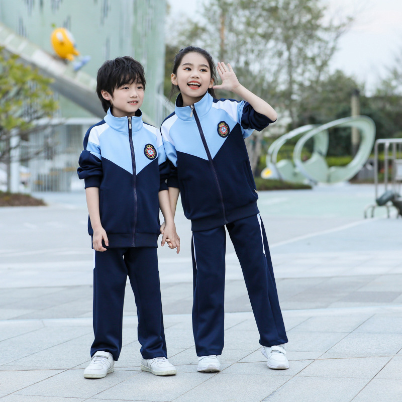 2023 bộ đồng phục mới cho sinh viên tiểu học và trung học, thể thao và giải trí nhóm, áo lụa Hàn Quốc