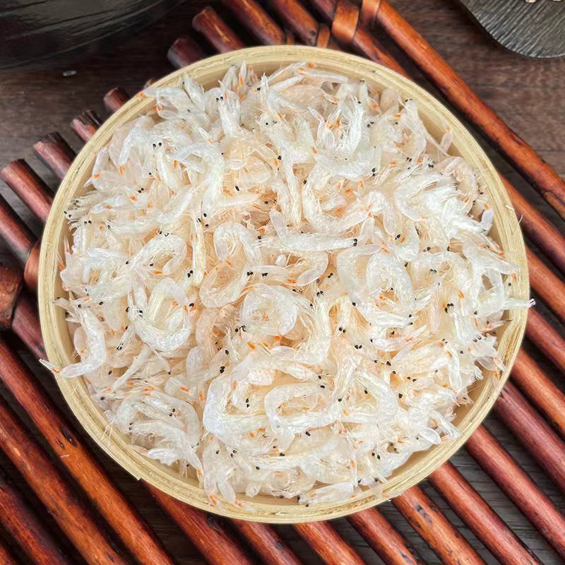 Shrimp shrimp, rice and rice, fresh and dry shrimp.