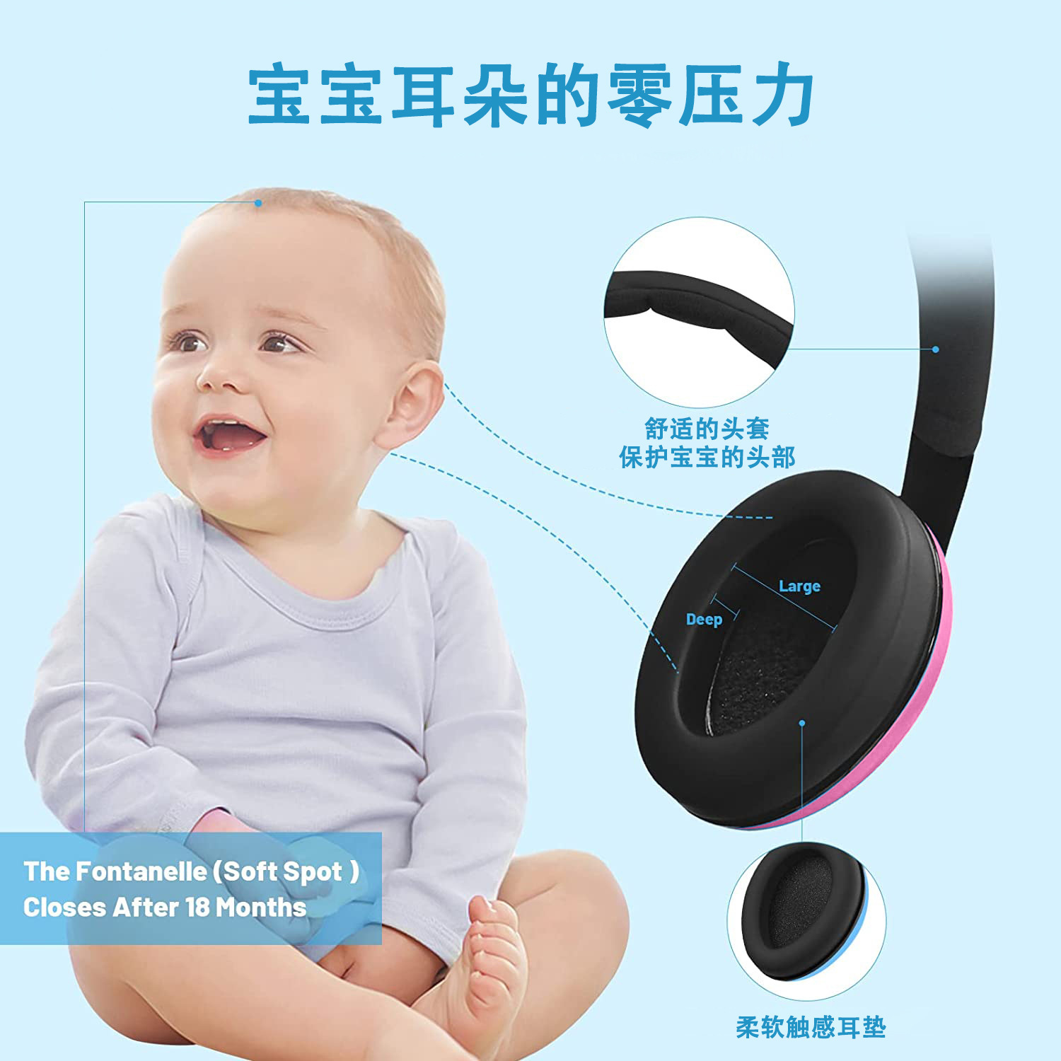 Children ' s earproofing ear mask baby noiseproof earpiece recreational trip