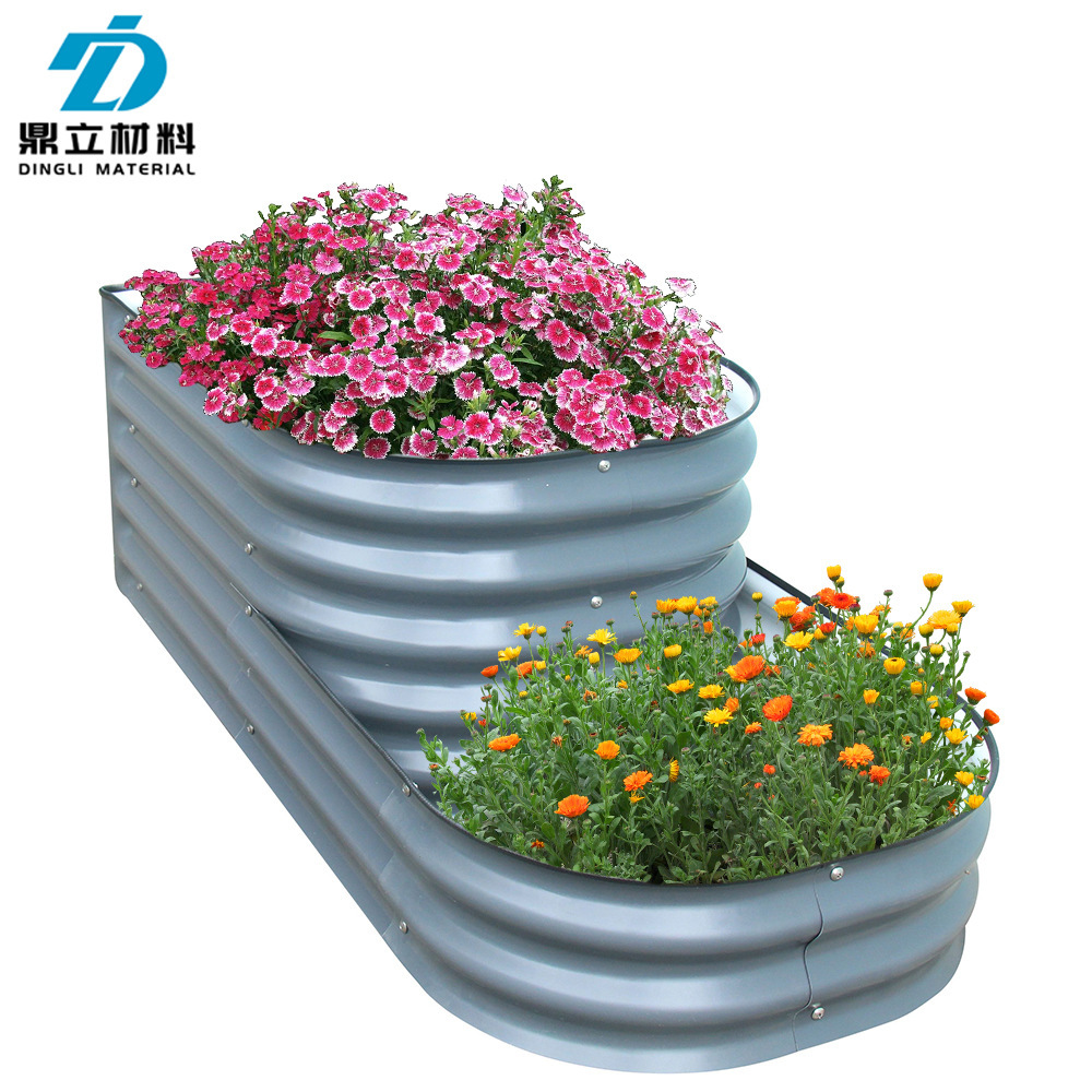 1-storey metal garden bed Zinc Zinc Zone gardening box gardening outside gardening fence