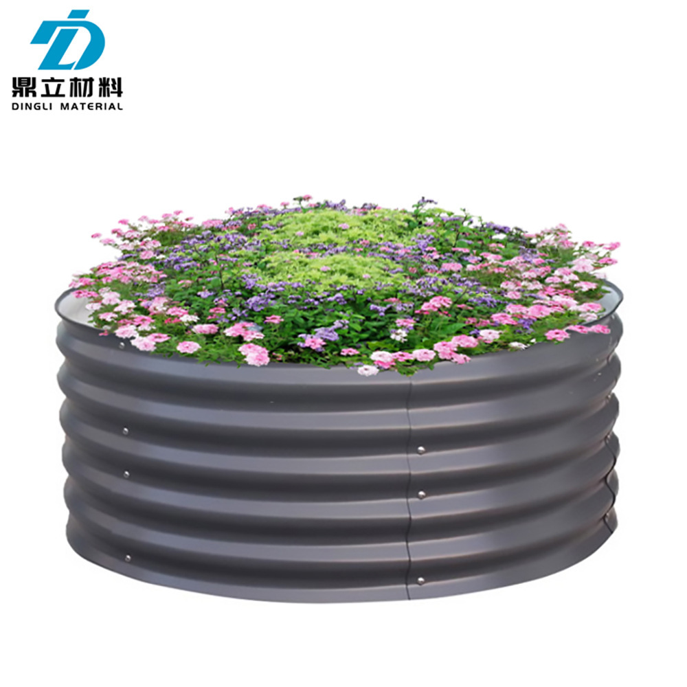 Cross-border supply of 17 inches of high metal garden beds with zinc sheet planting boxes and garden fences in Amazon Tee