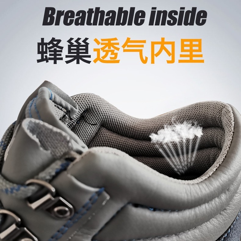 Comfortable working shoes protected against puncture through safety work shoes