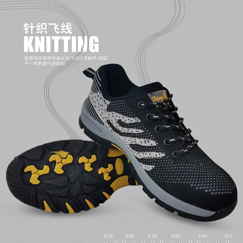 Flying-weaving-a-shoes are easy and comfortable to grind-and-slid safety-shoes.