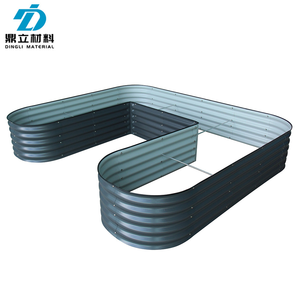 Production of wholesales of new foreign metal garden beds, zinc-plating boxes for vegetable frame fences