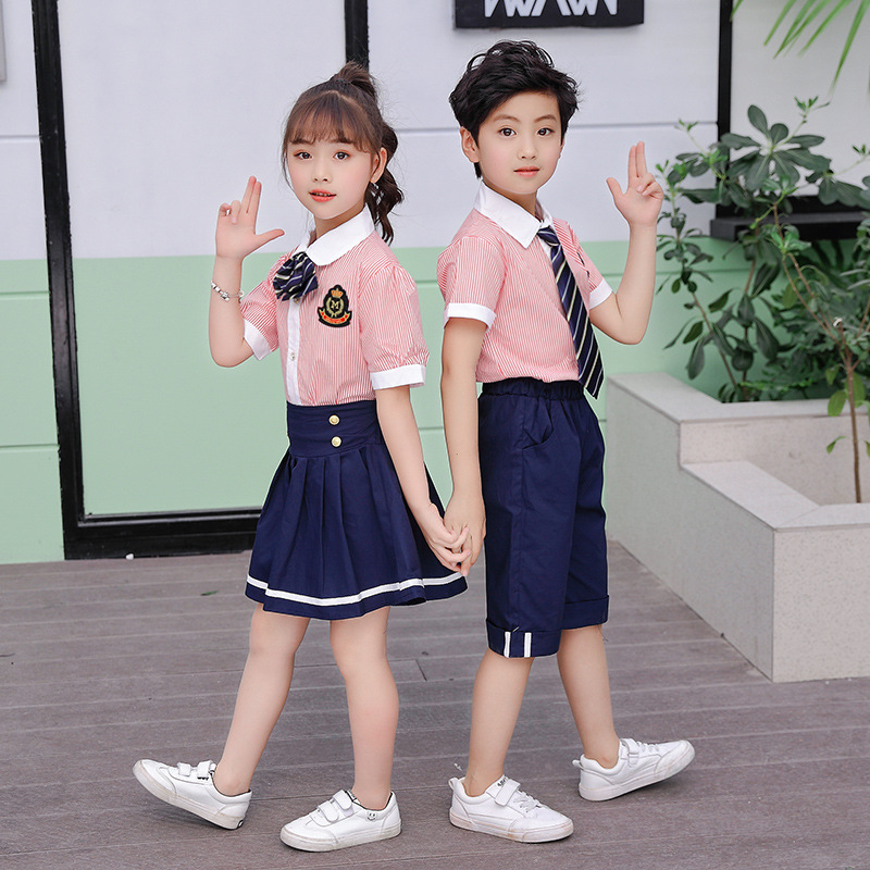 Pink Little Bear Classroom uniform, Gako-Yen-Yen-Len College Wind Kindergarten, Summer Suite for Boys and Girls