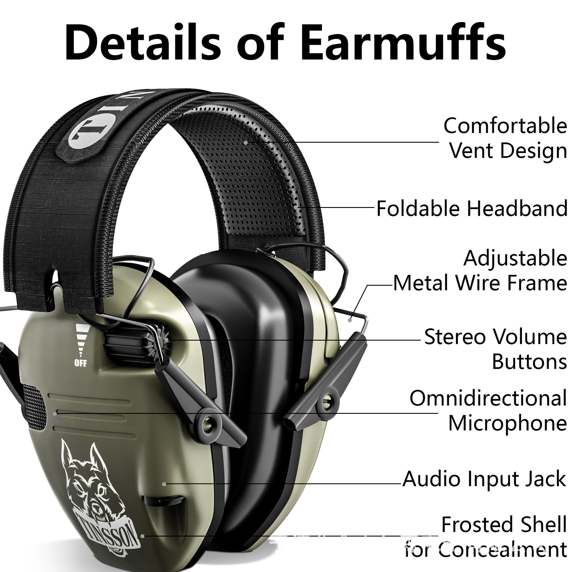 Electronic ear protection ear-hunting outdoor shooting ear protection industrial hearing protection ear machine plant