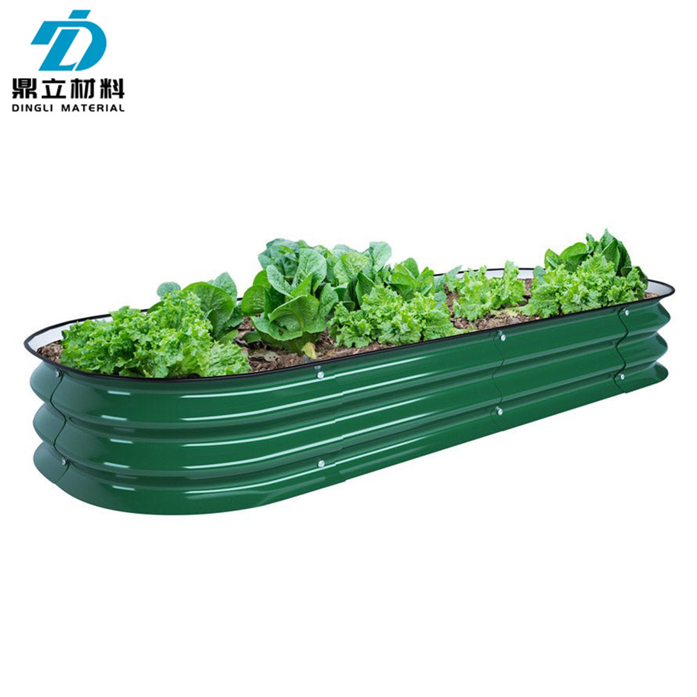 A new 8-inch high-metal garden bed with zinc sheet planting box and garden fence production wholesale