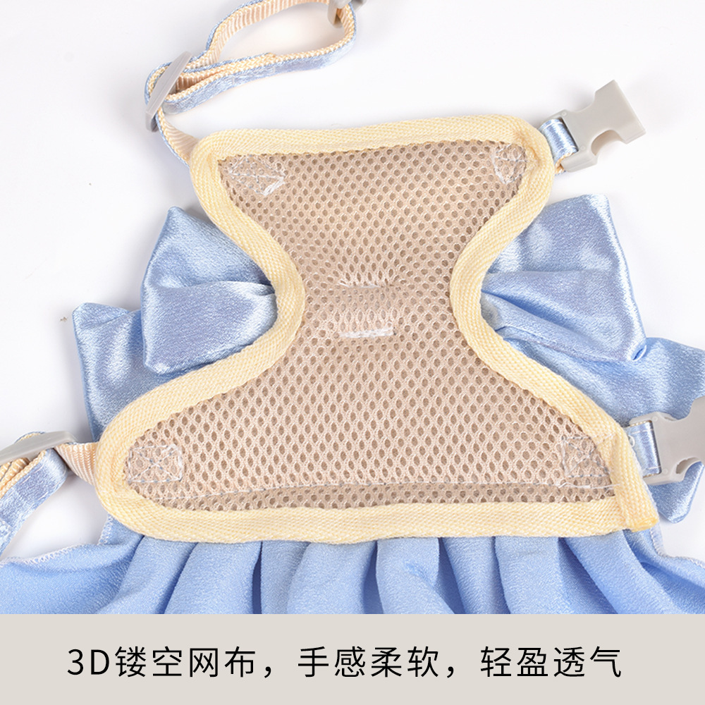 A cross-border twirling princess skirt pet tie a large bow tie to regulate the wholesale distribution of pets for cat-tweed clothes.