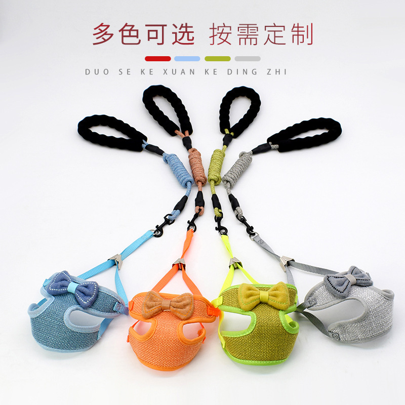The linen rope pet tow ropes, the sacked vest dog tow ropes, the net tow jacket pets ropes.