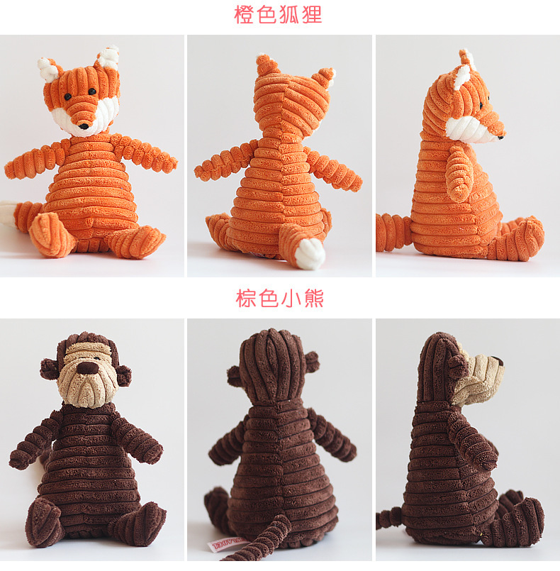 A pet toy with hairy doggies and many cute little animals.