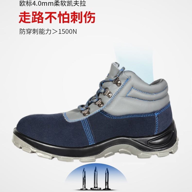 Comfortable working shoes protected against puncture through safety work shoes
