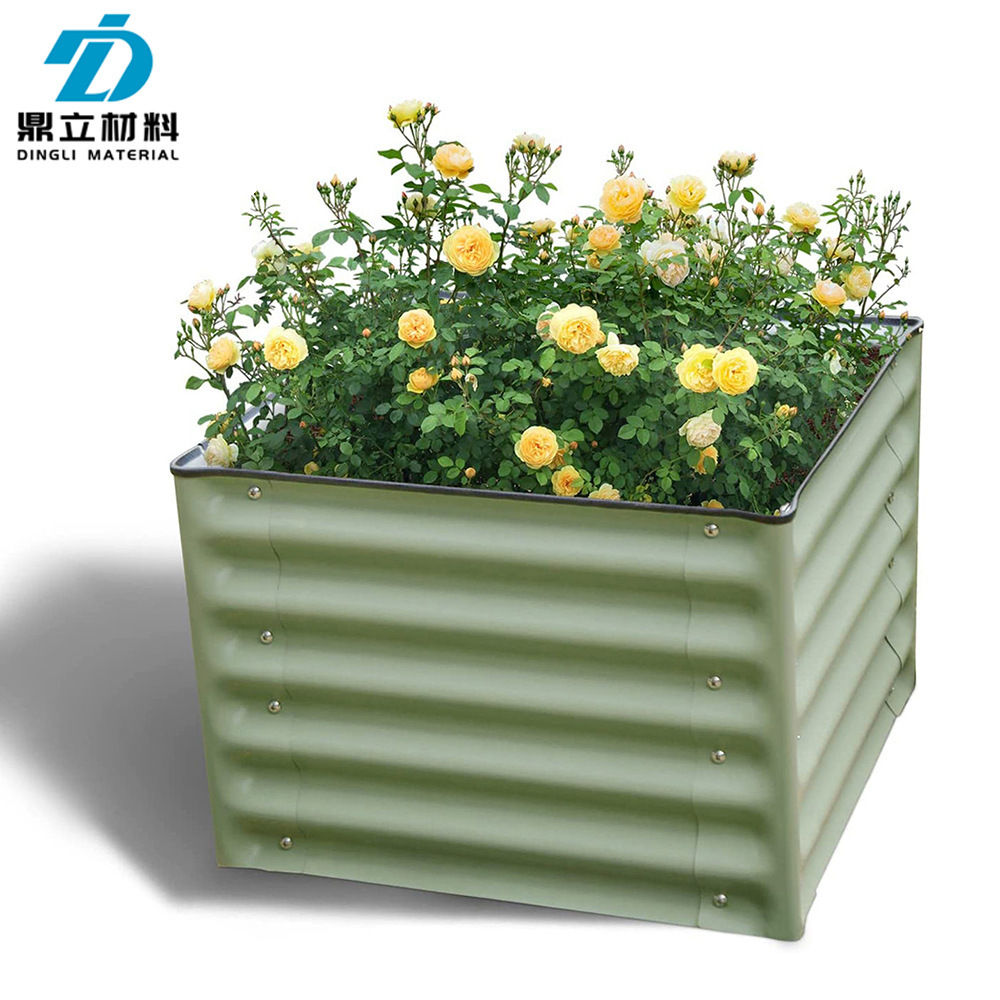 Production of wholesales of new foreign metal garden beds, zinc-plating boxes for vegetable frame fences