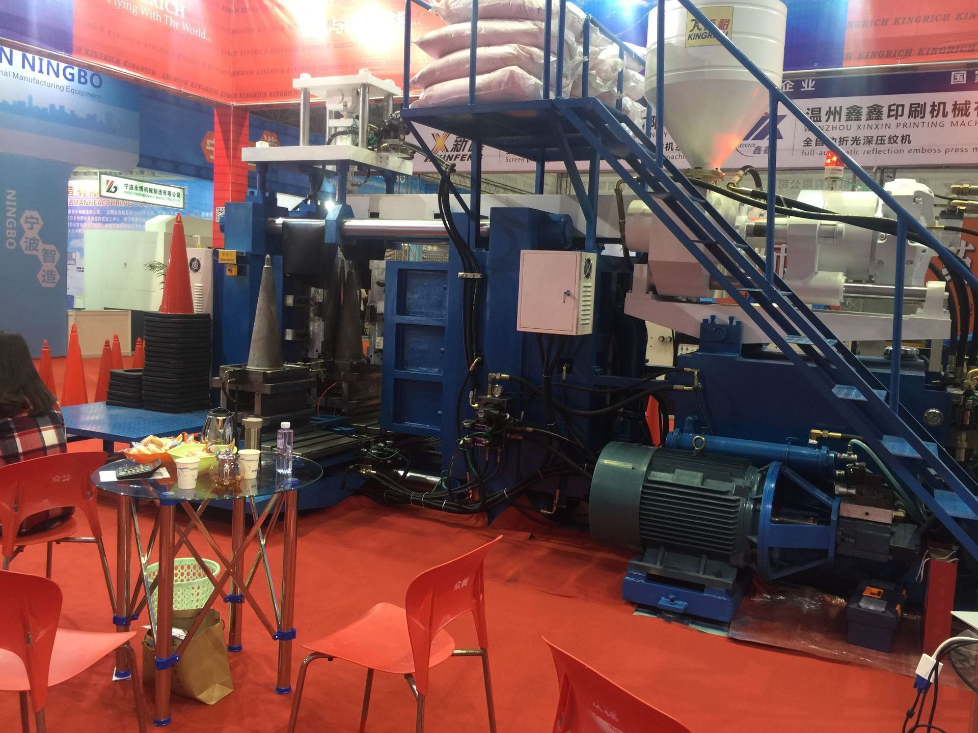 Specialized road blockers, plastic cone production machines