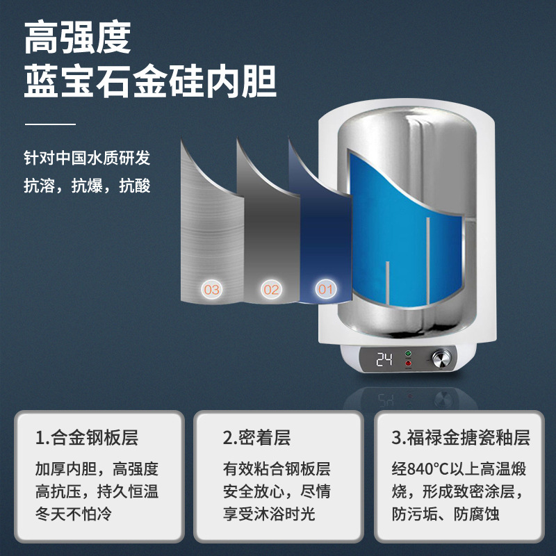 Electro-heaters stand-up wall water heaters with high-power energy-saving double-resistant apartment heaters